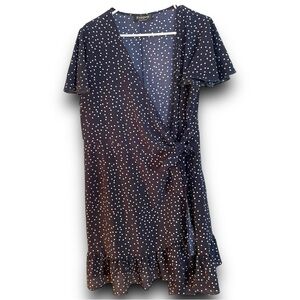 Navy blue polkadot summer dress